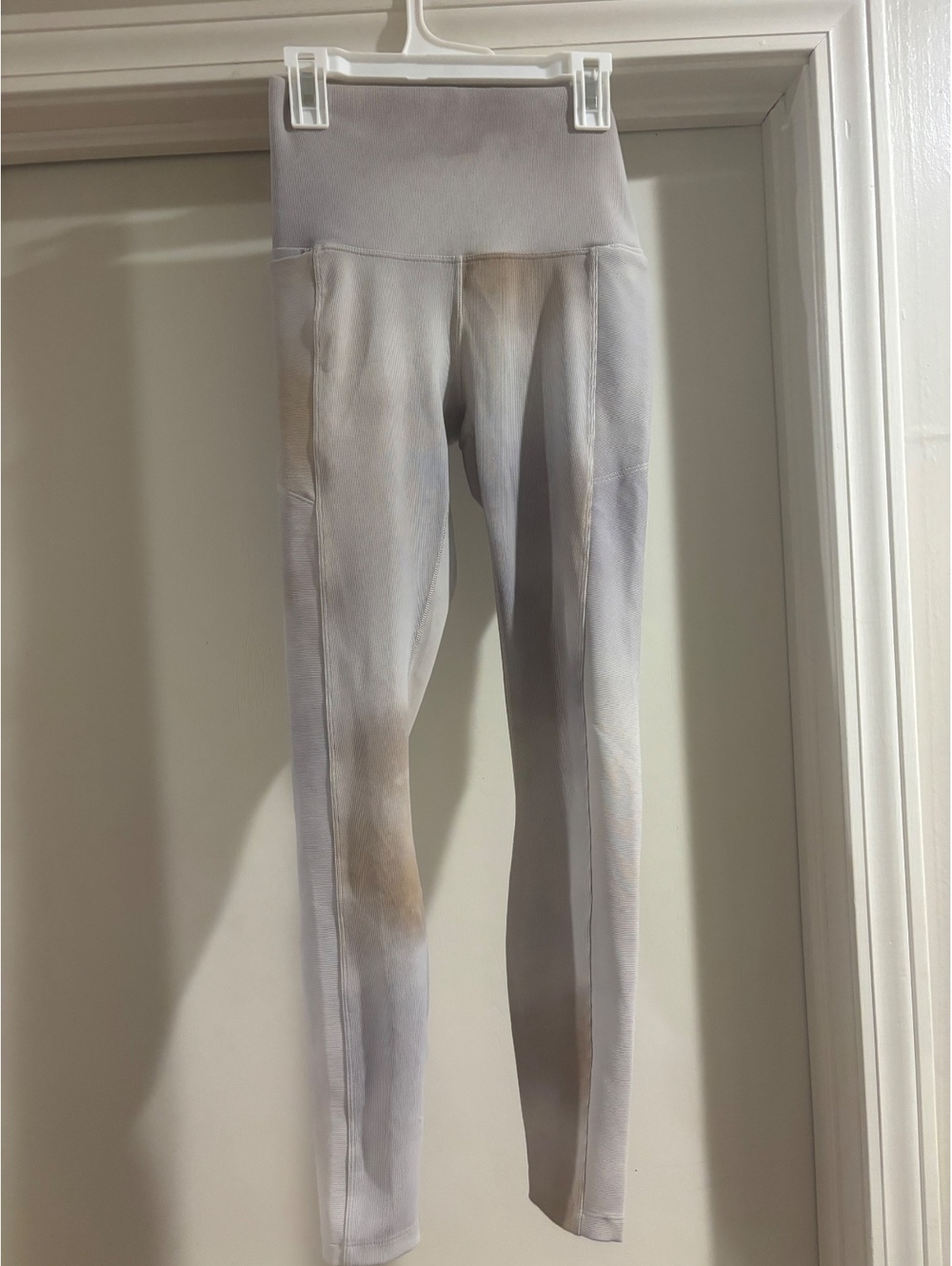 NWT CALIA Essential High Rise Ribbed 7/8 Leggings XS Taupe